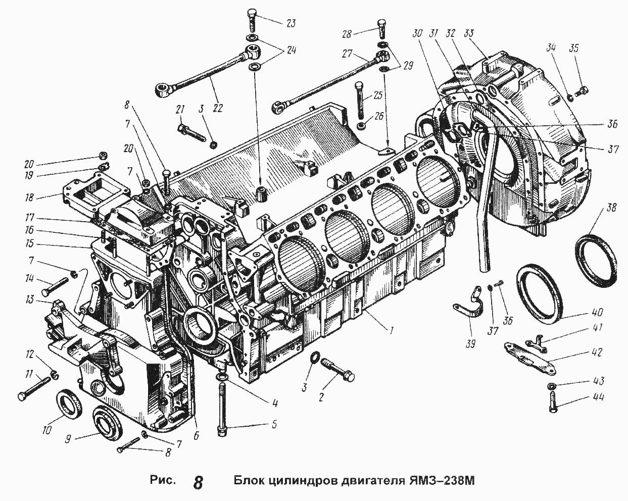 YAMZ-238М engine cylinder block