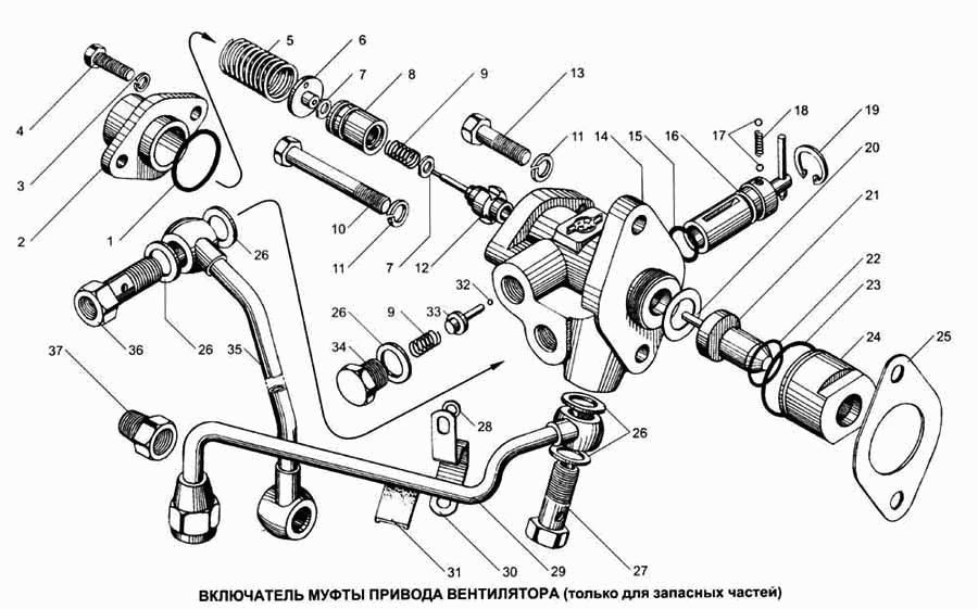 Fan drive coupling switch (for spare parts only)