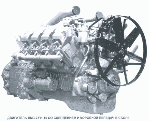 Engine with clutch and gearbox