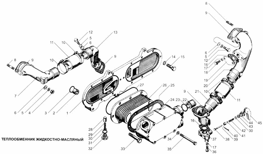 Liquid-oil heat exchanger