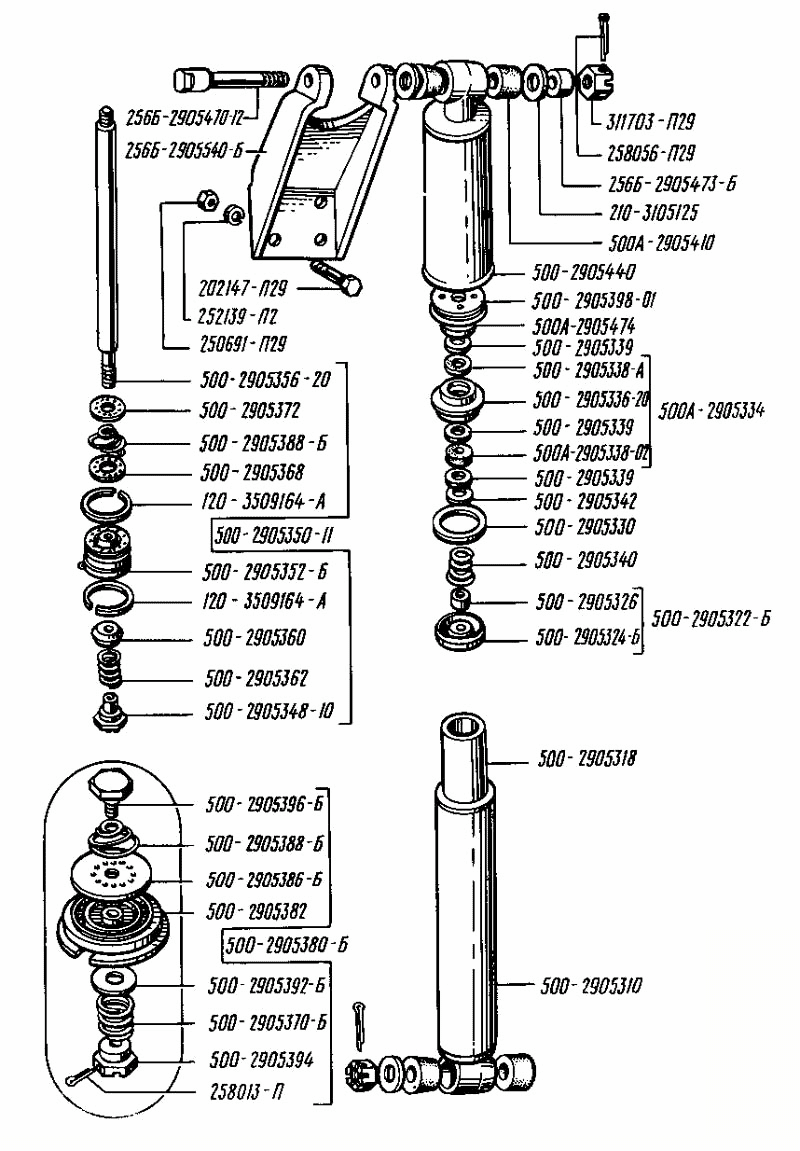 Front suspension shock absorbers