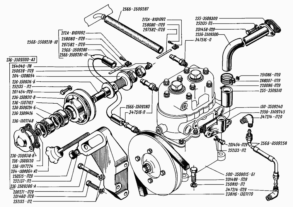 Compressor mounting and drive