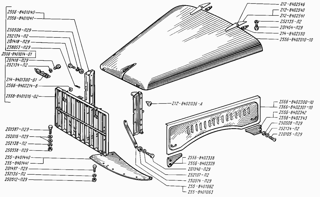 Radiator shell and hood