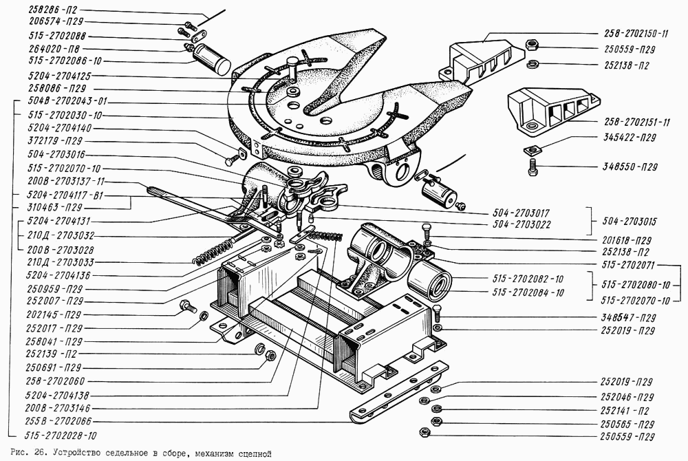 Fifth wheel assy, coupler gear