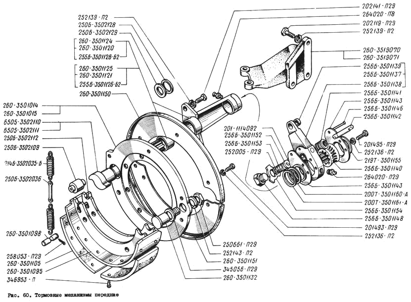 Front brake mechanisms