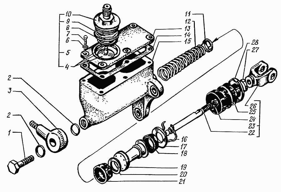 Clutch release master cylinder