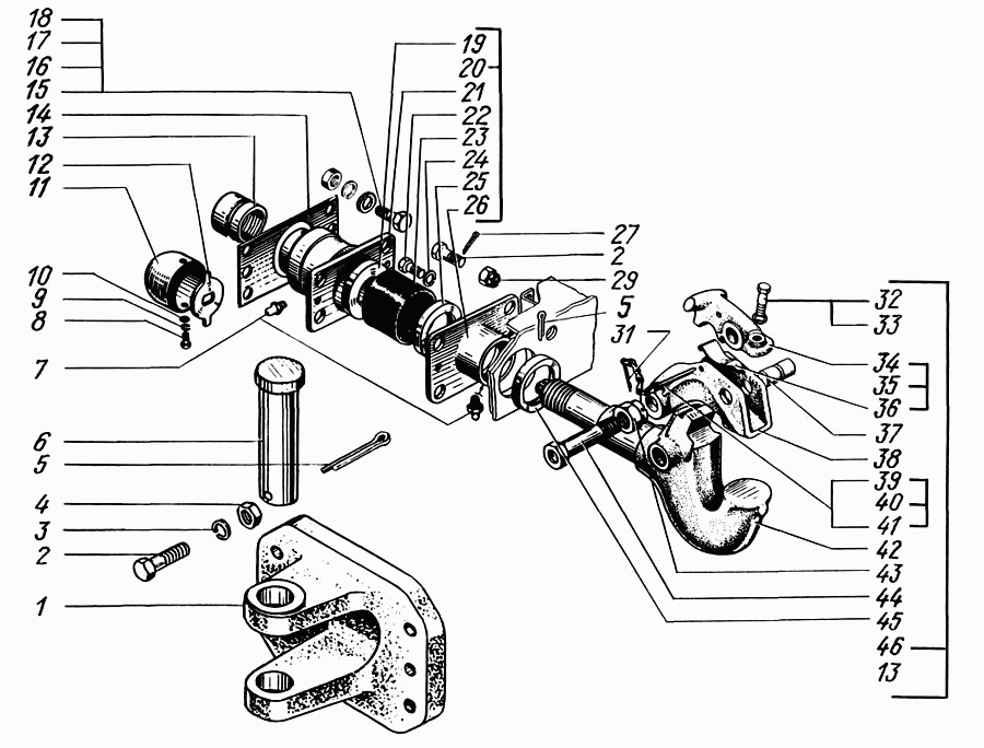 Rear towing devices