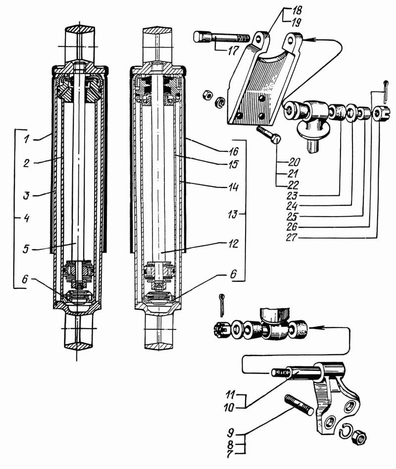 Front suspension shock-absorber