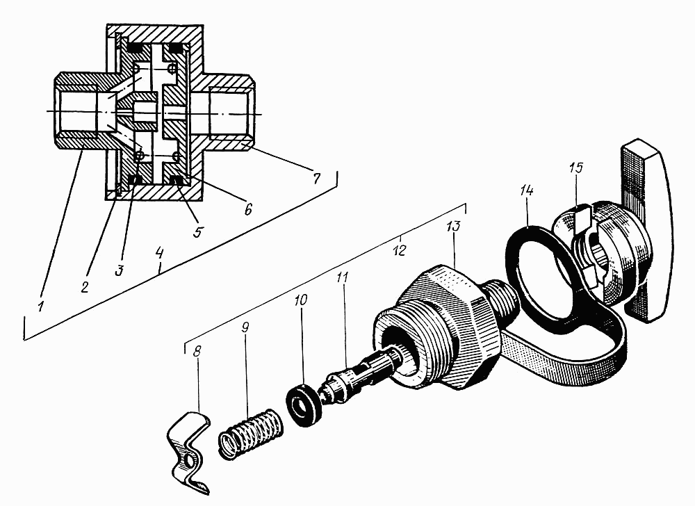 Test lead valve and breakaway valve