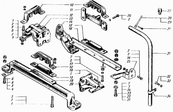 Power unit fastening and casing ventilation