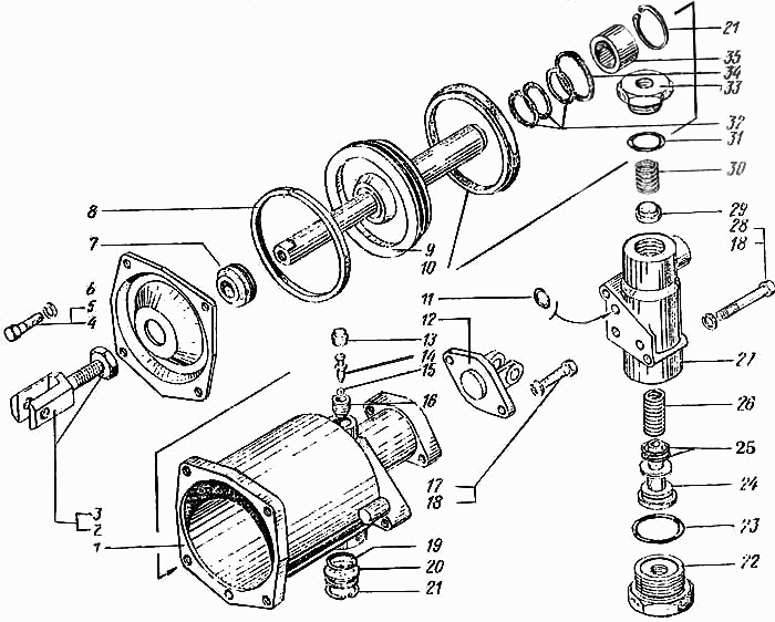 Clutch pneumatic hydraulic booster