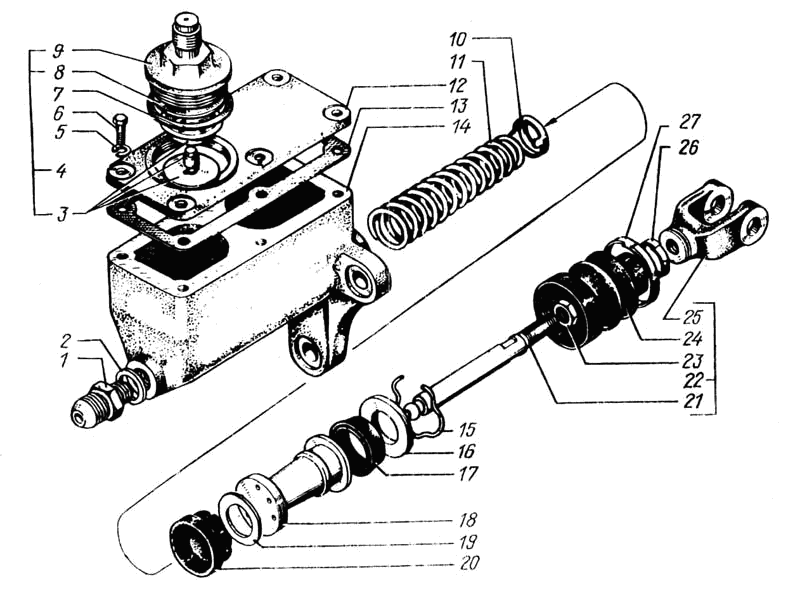 Clutch release master cylinder