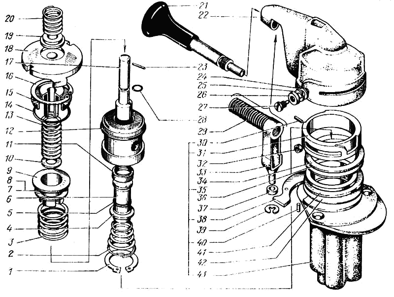 Back-action hand-operated brake valve