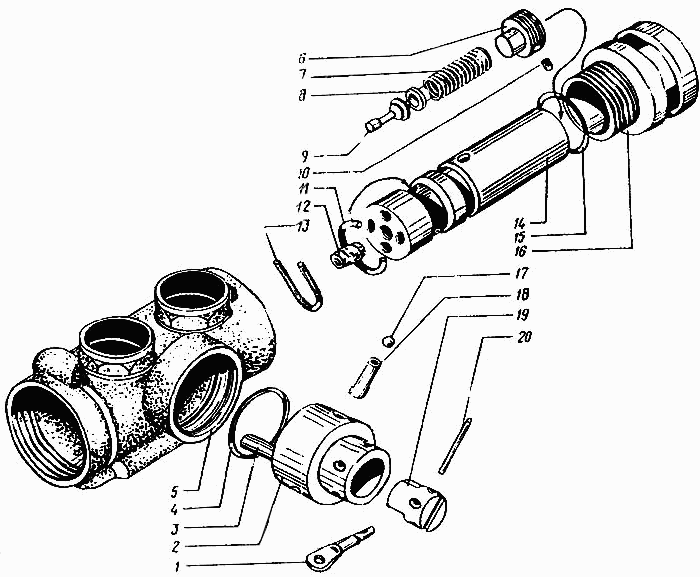 Tipping mechanism hydraulic distributor