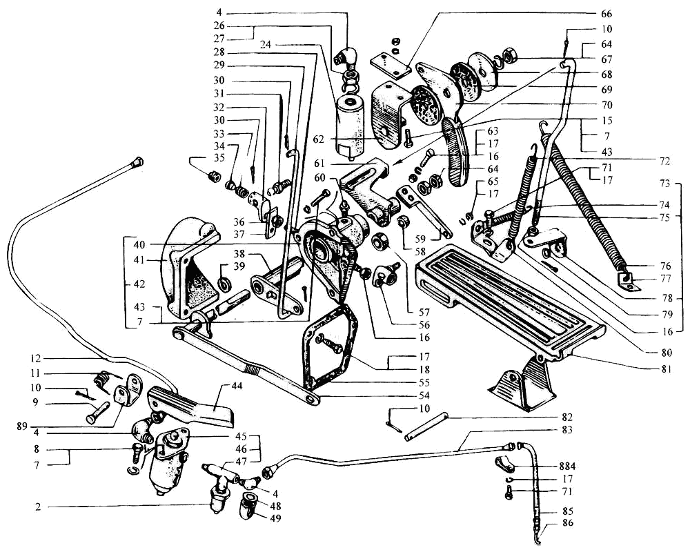 Engine feed and shutdown drive