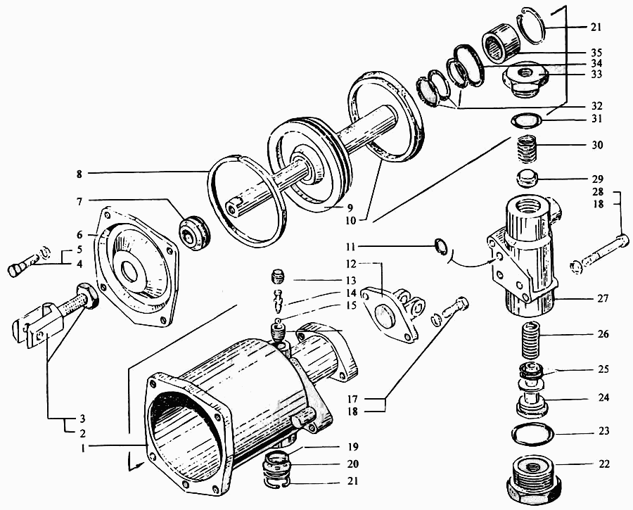 Clutch air to oil intensifier (since 2000)