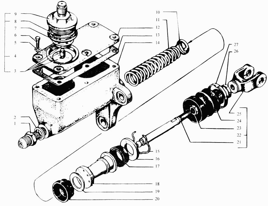 Clutch release master cylinder