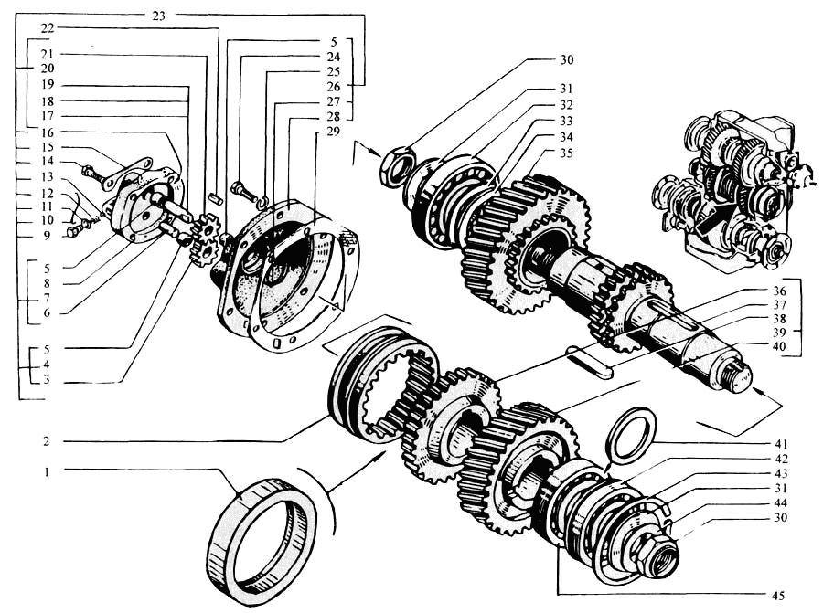 Intermediate shaft and oil pump