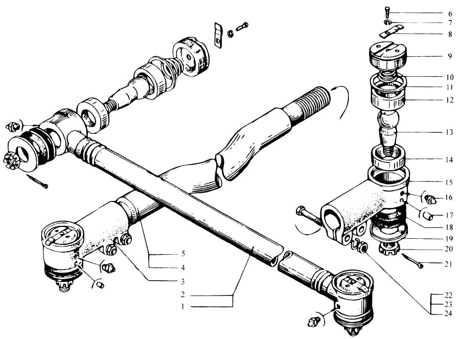 Steering rods