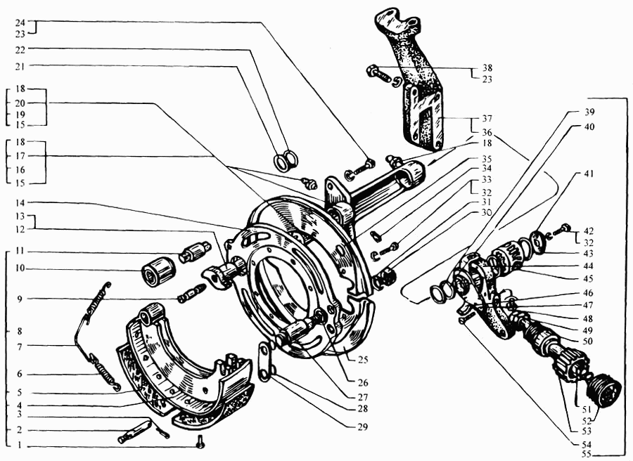 Front brake mechanisms