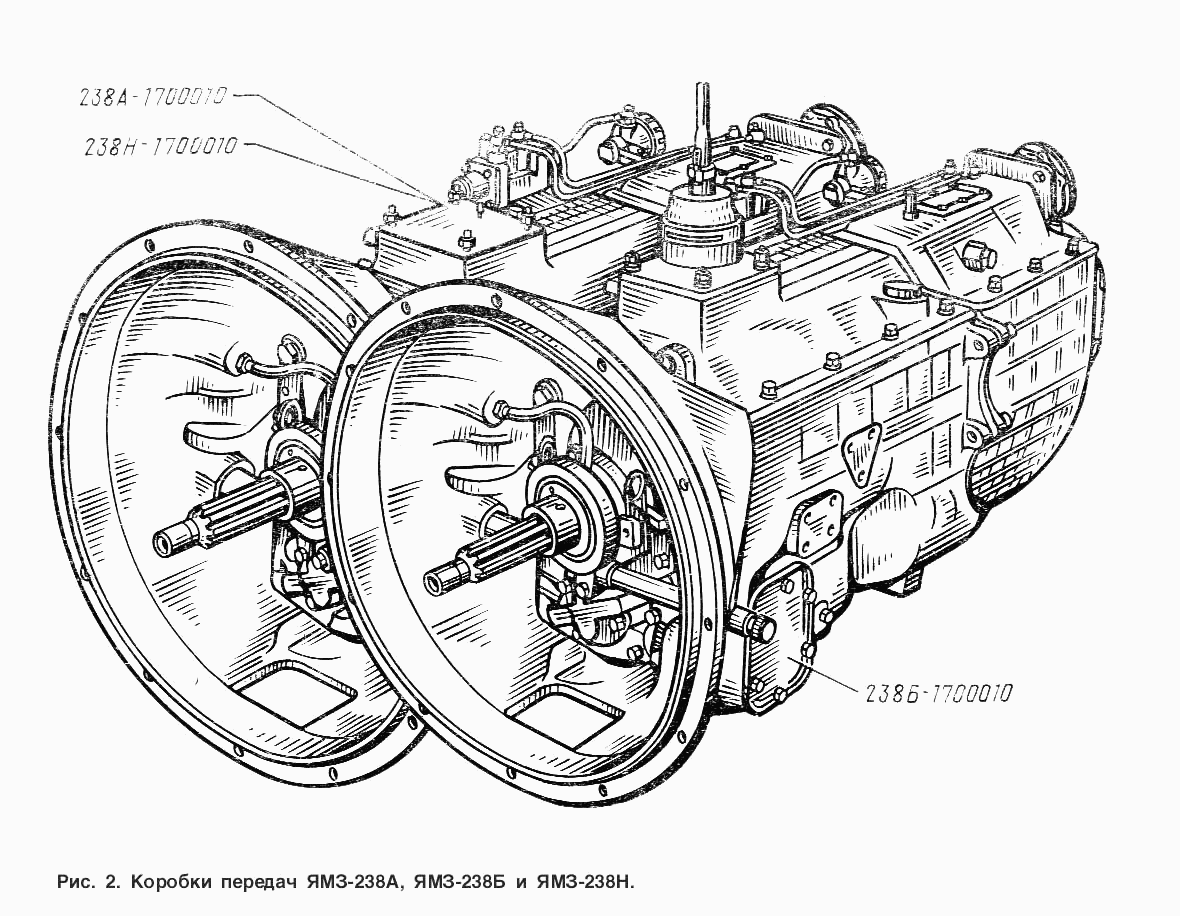 Коробка передач YAMZ-238А, YAMZ-238Б и YAMZ-238Н