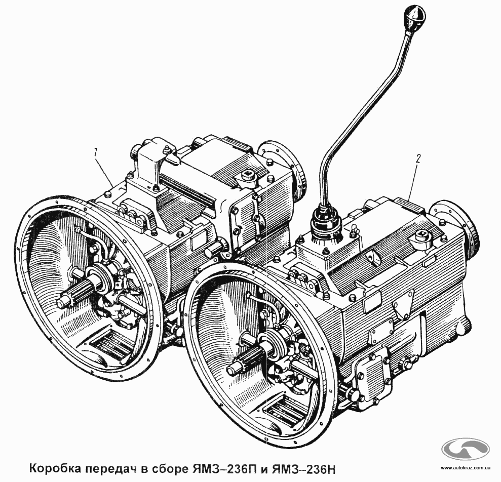 Коробка передач в сборе YAMZ-236П и YAMZ-236Н