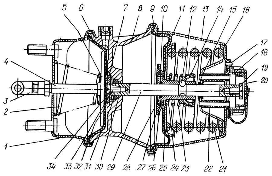 Камера тормозная задняя