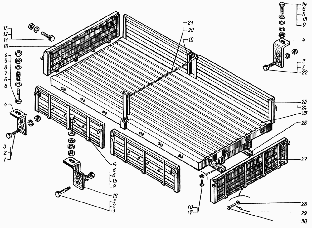 Платформа автомобилей краз-65053, краз-650531